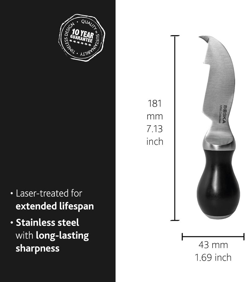 BOSKA Cheese Scoring Knife Pro 90mm - Premium Quality - German Steel - 1896 Collection - For hard cheese like Parmesan or Gouda - 1896 collection - Image 2